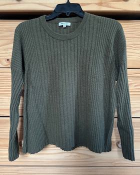 Relaxed Ribbed Crewneck Sweater Top