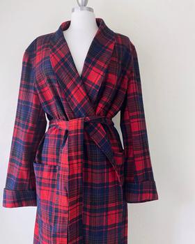 Plaid robe, made in USA