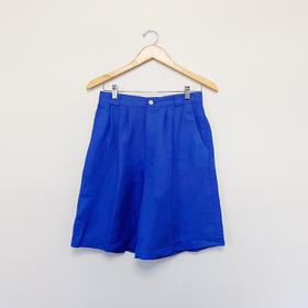 90s Cobalt Blue Trouser Shorts