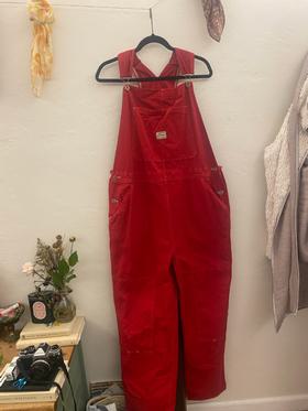 Kneepatch Overalls Canvas Red