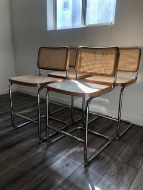 (4) Breuer-Style Counter Stools