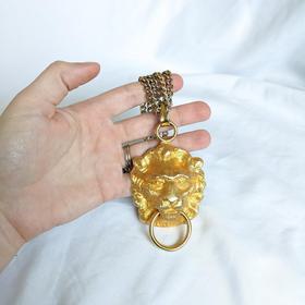 Vintage Lion Doorknocker Necklace