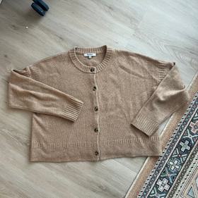 Wool blend cropped cardigan