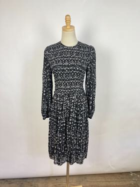 Pattern Smocked Mini Dress