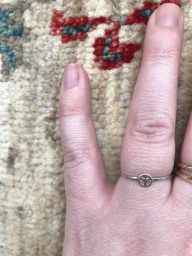 Sterling Silver Peace Stacker Ring