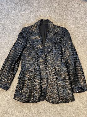 Vintage black sequined blazer