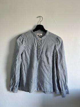 Puff-Sleeve Popover Shirt