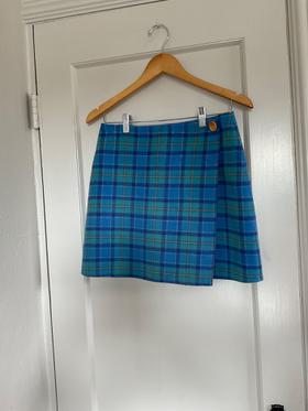 Preppy Vintage Wool Mini-Skirt