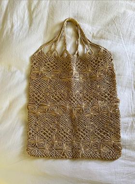 Straw Crochet Tote Bag
