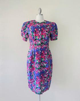 80s floral dress