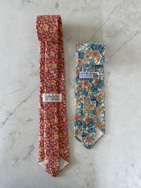 Lot of two cotton floral neckties