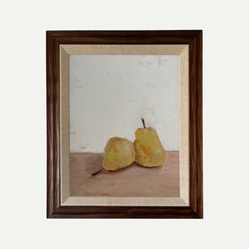 Framed pears art print