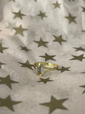 14k diamond deco ring