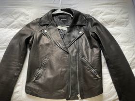 Washed Leather Motorcycle Jacket Medium