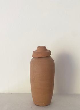Handmade terracotta bud vase