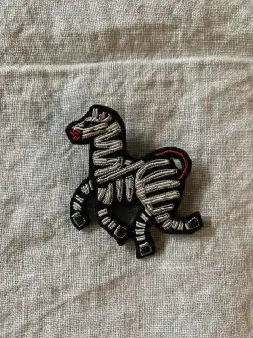 French Handmade Zebra Pin