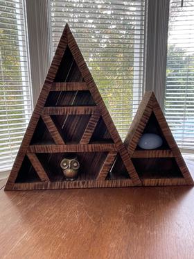Wooden Geometric Shelf / Shadow Box