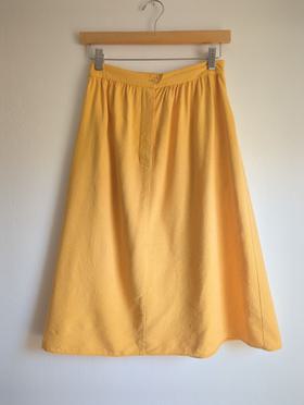 Vintage dandelion raw silk skirt