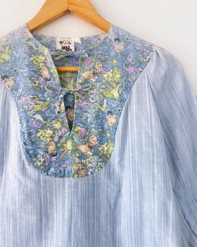 Vintage flora fauna blouse