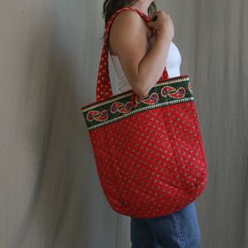 Reversible Quilted Tote Bag