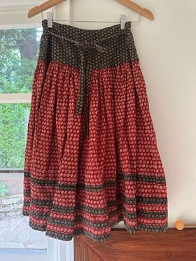 block print skirt
