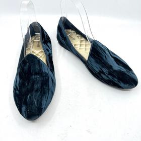 Sapphire Crushed Velvet Slip-on Loafer