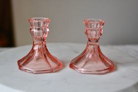Vintage pink glass