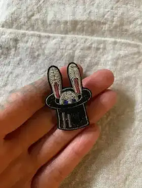 French Handmade Rabbit and Hat Pin