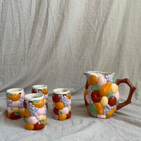 5-Piece Ceramic Fruit Drinkware