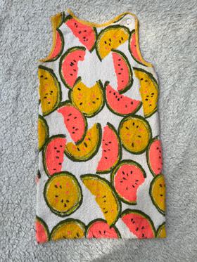 Vintage terry watermelon print coverup