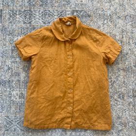 Linen Short Sleeve Work Shirt