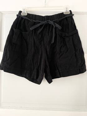 Custom Black Cotton Shorts