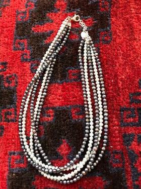 5 strand freshwater pearl necklace 925