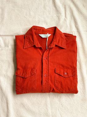 Vintage Chamois Shirt in Warm Red