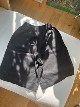 Hike Black Linen Shorts