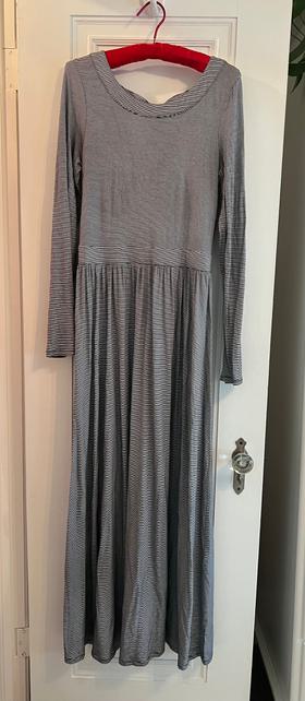 Knit micro stripe dress