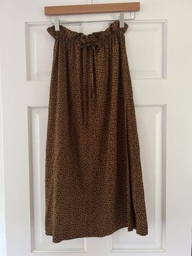 Drawstring Skirt, Cheetah Spots XS