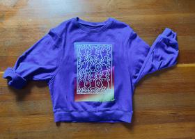 purple Keith Haring sweatshirt
