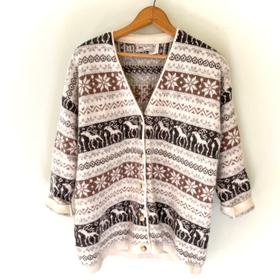 Wool/Angora Blend Nordic Sweater