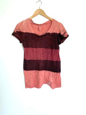 Hand dyed striped t-shirt
