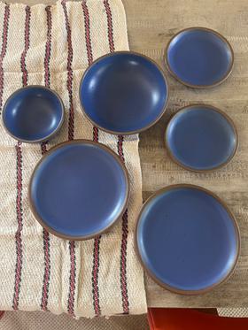 Lapis Blue Plates and Bowls
