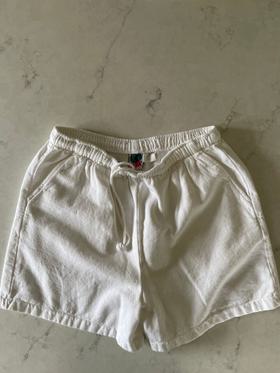 Drawstring cotton shorts