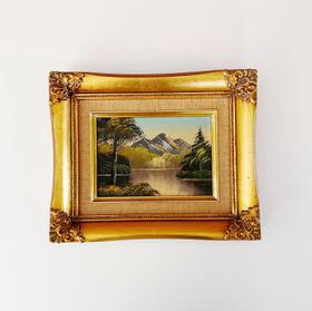 Vintage Miniature Mountain Painting
