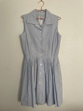 Striped button down dress