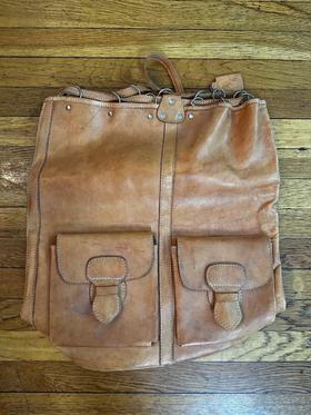 Large Handmade Leather Backpack