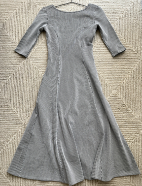 Ribbed flare dress