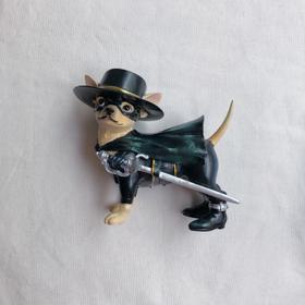 Chihuahua Dog Hero Knight Cape Figurine