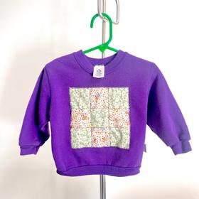 Kids purple patchwork sweatshirt