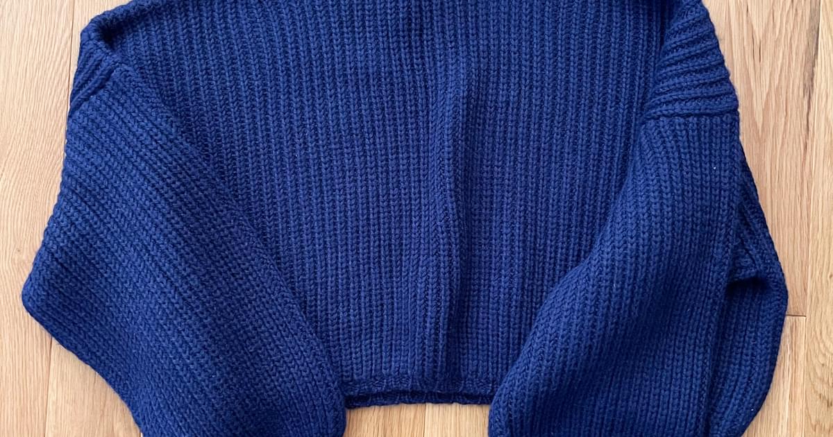 First Rite Cropped Turtleneck Sweater (M) | Noihsaf Bazaar