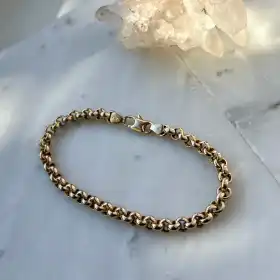 14k vintage gold rolo bracelet